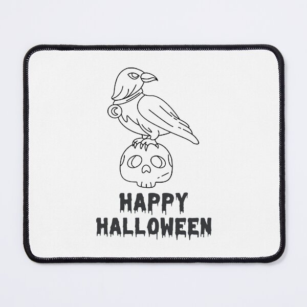 Item preview, Happy Halloween Simple Lined Eagle Perched on a Skull Design designed and sold by WBP Mart.