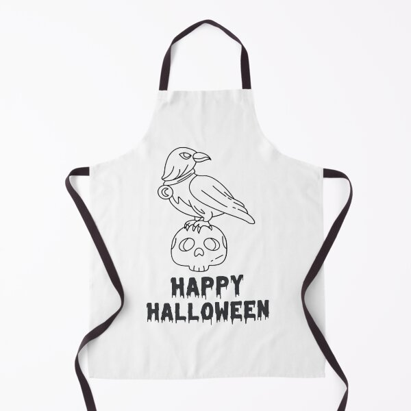 Item preview, Happy Halloween Simple Lined Eagle Perched on a Skull Design designed and sold by WBP Mart.