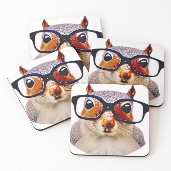 Item preview, Hispter Squirrel wearing glasses designed and sold by Grewtrel.