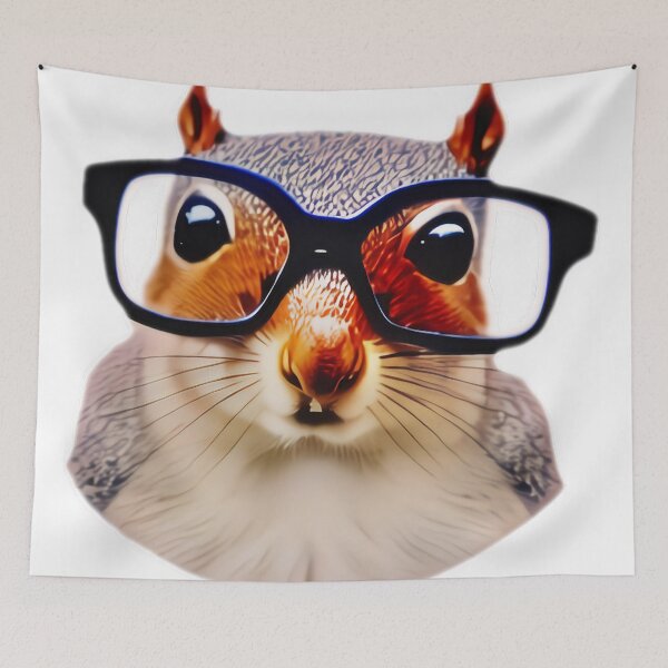 Item preview, Hispter Squirrel wearing glasses designed and sold by Grewtrel.