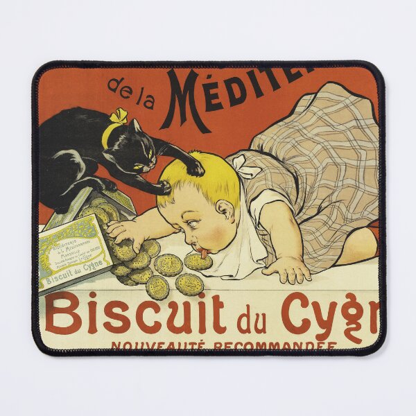 Item preview, BISCUITERIE DE LA MEDITERRANEE Biscuit du Cygne Old French Poster by Eugene Oge designed and sold by retroposters.