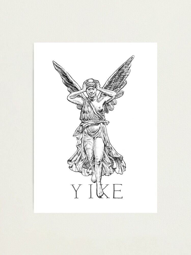 The Victory Goddess Nike but She's Yike Photographic Print