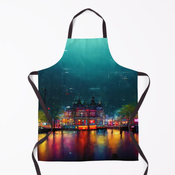 Item preview, Neon Amsterdam City Skyline In Neonlight / Amsterdam City silhouette designed and sold by Unwind-Art-Work.