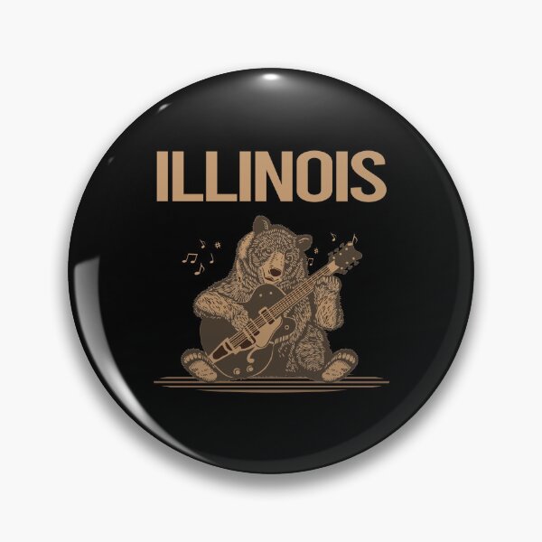 Item preview, Bear With Guitar Illinois designed and sold by BloodMoneyTwit.