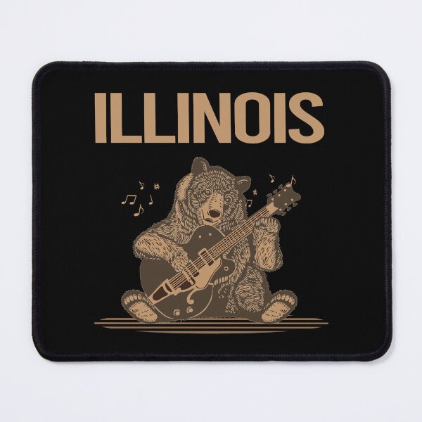 Item preview, Bear With Guitar Illinois designed and sold by BloodMoneyTwit.