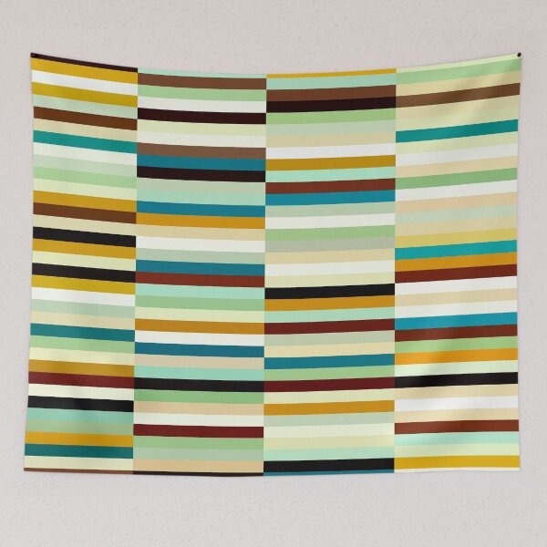 Item preview, Etchnic Scandinavian Pattern - Horizontal Random Stripes - Green designed and sold by MyArt23.