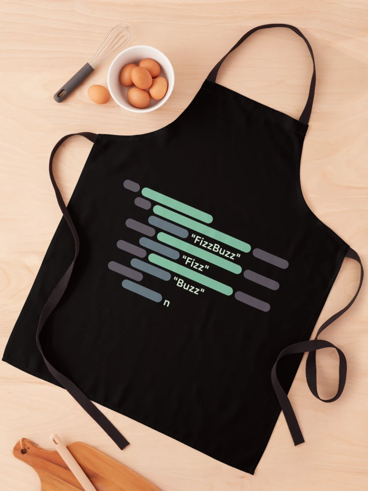 Thumbnail 1 of 6, Apron, Abstract FizzBuzz algorithm designed and sold by cheeryscript.