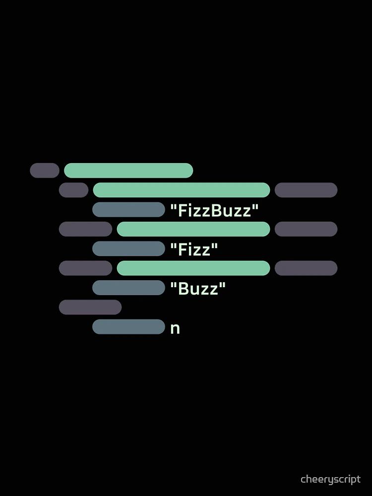 Thumbnail 4 of 4, Relaxed T-Shirt, Abstract FizzBuzz algorithm designed and sold by cheeryscript.