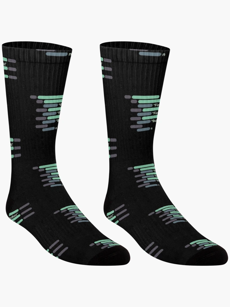 Thumbnail 3 of 5, Socks, Abstract FizzBuzz algorithm  designed and sold by cheeryscript.