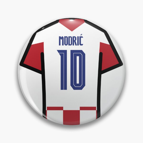 Item preview, Modric #10 CRO Red White Blue Football Jersey  designed and sold by Millustgfx.
