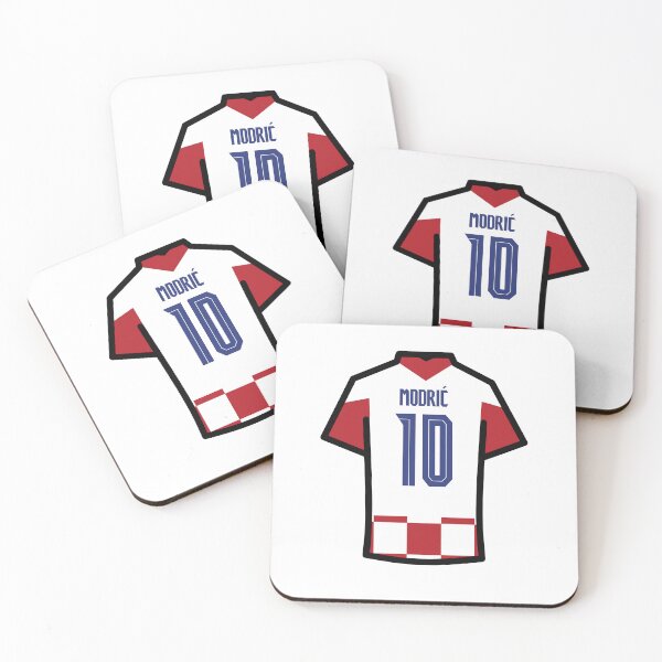 Item preview, Modric #10 CRO Red White Blue Football Jersey  designed and sold by Millustgfx.