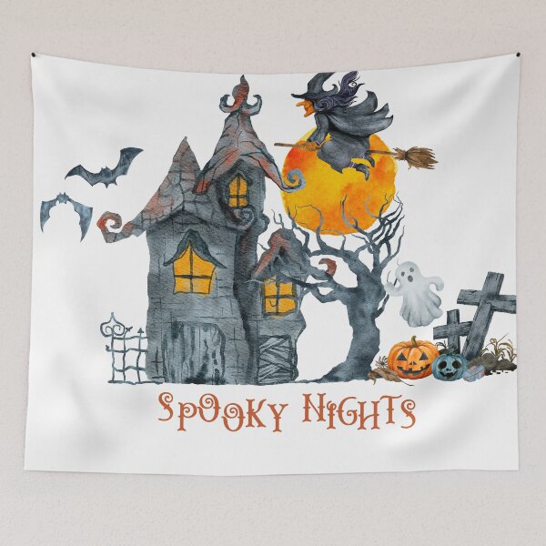 Item preview, Halloween spooky scary home witches ghost pumpkin costume graphic designed and sold by Mirandum.