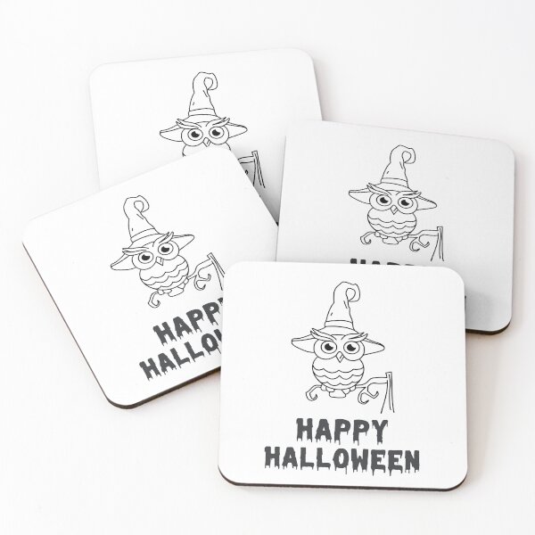 Item preview, Happy Halloween Simple Lined Witch Owl Design designed and sold by WBP Mart.