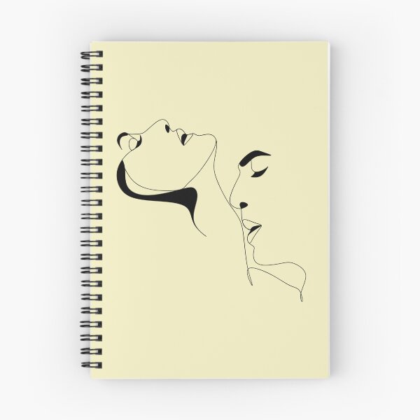 Item preview, Couple line illustration. Love print. Minimalist people. 2 faces. Man amd woman. Love vector. Symbol of love designed and sold by AllaLineArt.
