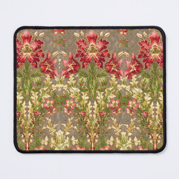 Item preview, CLARIDGE MANOR ,RED FLOWERS,WILD ROSES,GREEN FLORAL designed and sold by BulganLumini.
