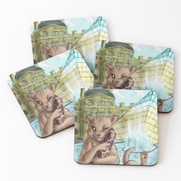 Item preview, Cat in front of the Louvre Pyramid designed and sold by Furiarossa.