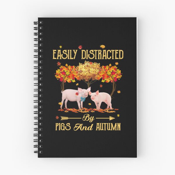 Item preview, Easily Distracted By Pigs And Autumn cute funny vintage popular designed and sold by beckadamr.