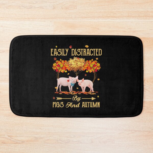 Item preview, Easily Distracted By Pigs And Autumn cute funny vintage popular designed and sold by beckadamr.