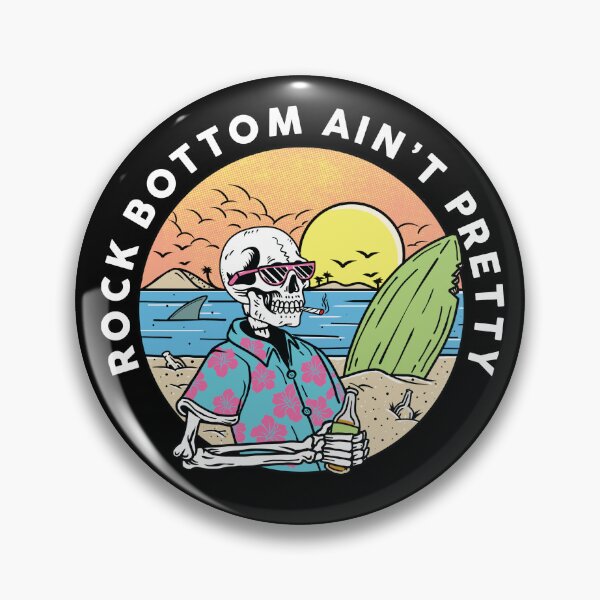 Item preview, Rock Bottom Ain't Pretty AA NA Recovery  designed and sold by AmendApparel.