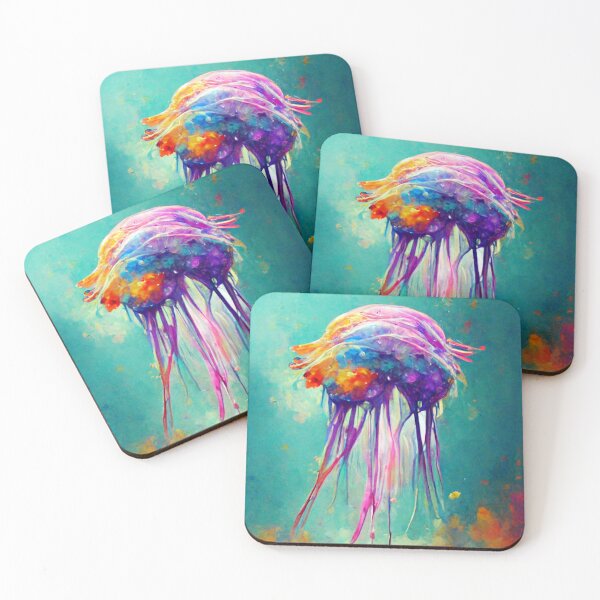 Item preview, Jellyfish, Colorful, Psychedelic  designed and sold by TheAIArtMuseum.