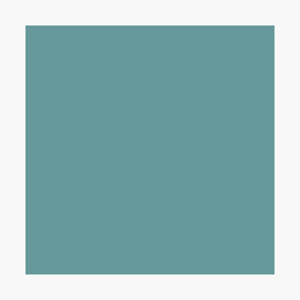PLAIN SOLID DESATURATED CYAN - OVER 100 TURQUOISE AND CYAN AND AQUA SHADES AVAILABLE ON OZCUSHIONS Photographic Print