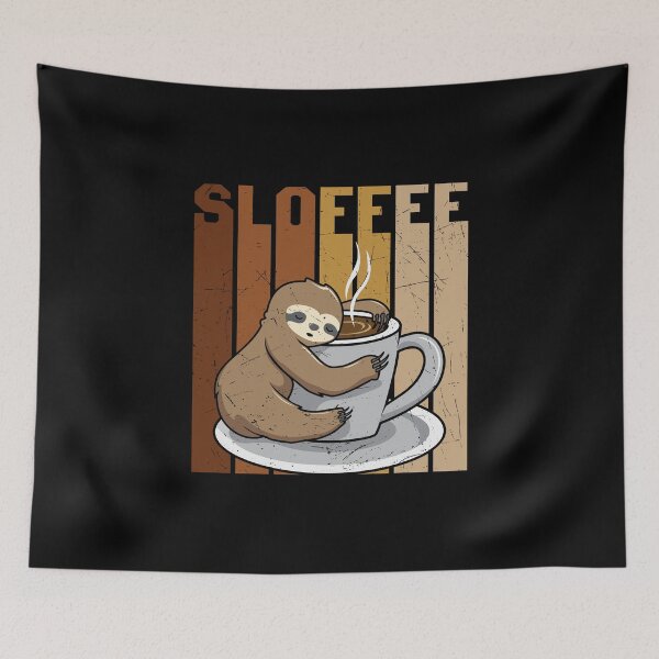 Item preview, SLOFFEE, Sloth With Coffee, Espresso, Vintage, Morning Grumpy designed and sold by Shirtflyer.