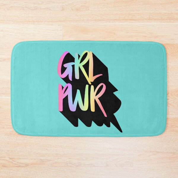 Item preview, GRL PWR Rainbow Spectrum Extruded Long Shadow Display Typography Girl Power Quote designed and sold by Cawaiico.