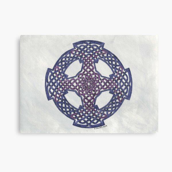 purple wheeled cross Canvas Print