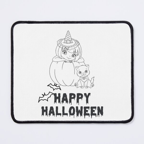Item preview, Happy Halloween Witch with Cat & Bats Design designed and sold by WBP Mart.
