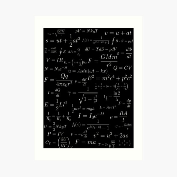 Mathematics Art Print By Bramblebox Redbubble