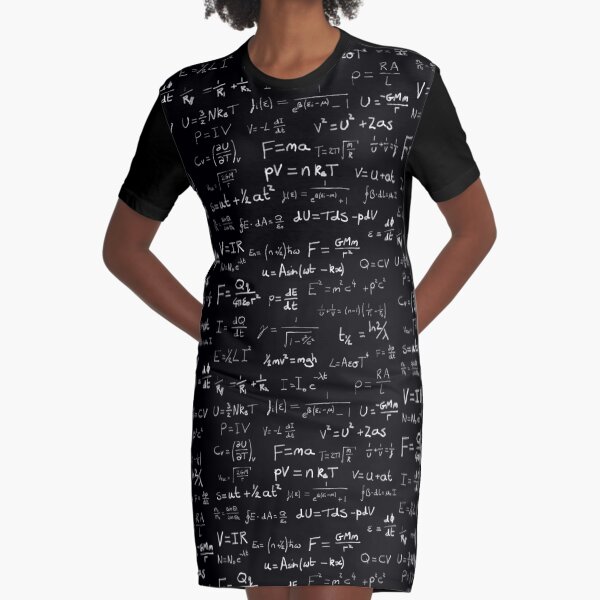 Physics - handwritten Graphic T-Shirt Dress