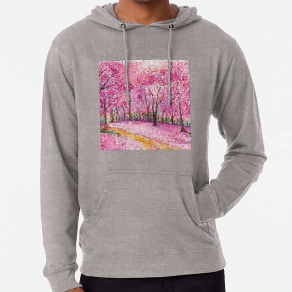 Park Path Carpeted in Sakura Petals Lightweight Hoodie