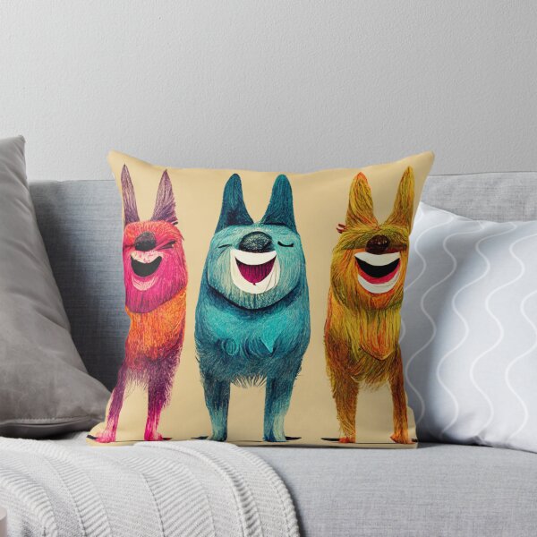 Item preview, 3 Colorful Canine Friends designed and sold by PrairieRidgeDesigns.