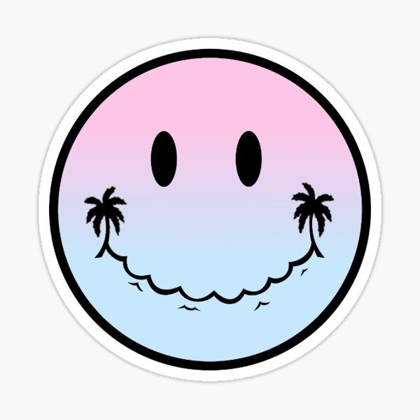 Emoji of a Wave Ombre Sticker