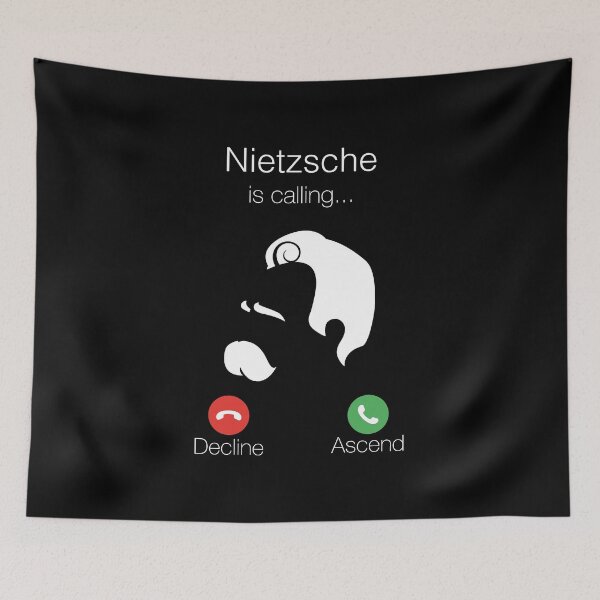 Item preview, Nietzsche is Calling Decline or Ascend -  Philosophy Meme designed and sold by pomak.