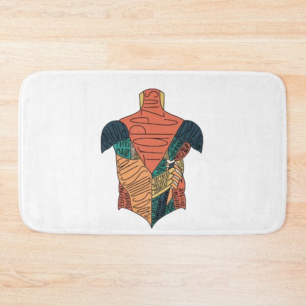 Item preview, Labeled Back Muscle Anatomy  designed and sold by Katherine Winner.