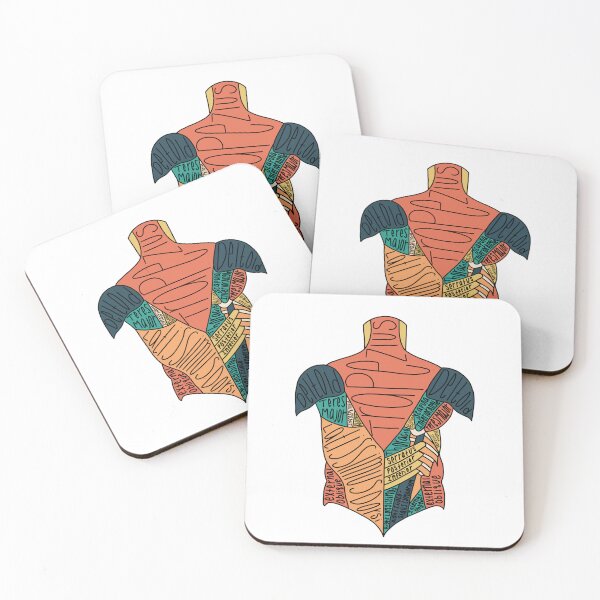 Item preview, Labeled Back Muscle Anatomy  designed and sold by Katherine Winner.