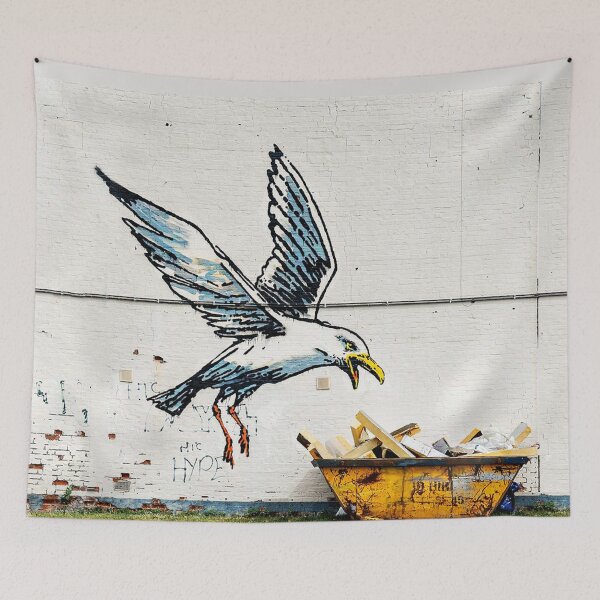 Item preview, Seagull Stealing Fries - Banksy designed and sold by WE-ARE-BANKSY.