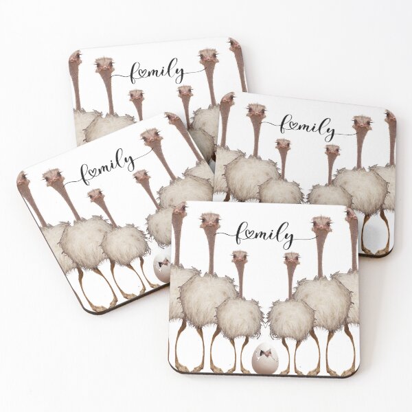 Item preview, Family Ostrich - Graphic .  Cathy Cheyne designed and sold by CathyCheyne.