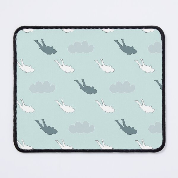 Item preview, Pale blue skydiver pattern with clouds designed and sold by FatSlugDesigns.