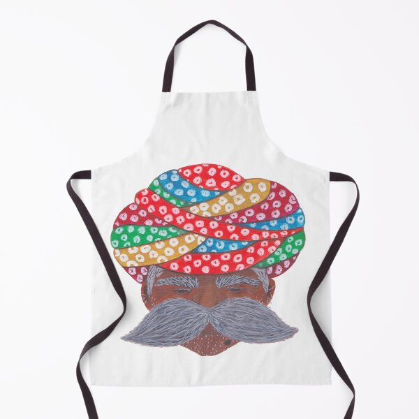 Item preview, Indian Man with Moustache and Colorful Turban designed and sold by Amritanagle.