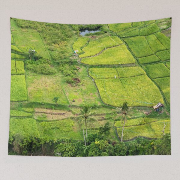 Item preview, View of the village with paddy field designed and sold by klimov0101.