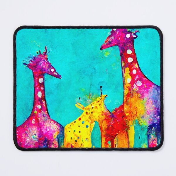 Item preview, Giraffes, Colorful, Psychedelic designed and sold by TheAIArtMuseum.