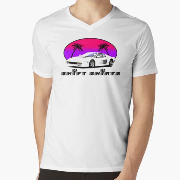 Vice - Ferrari Testarossa Inspired V-Neck T-Shirt