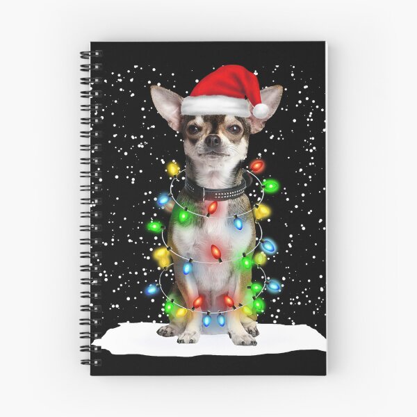 Item preview, Chihuahua Christmas Santa Hat Xmas Color Lights designed and sold by AraJordeStore.