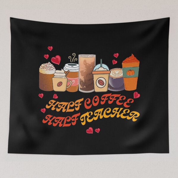 Item preview, Half Coffee Half Teacher designed and sold by ImaginedCo.