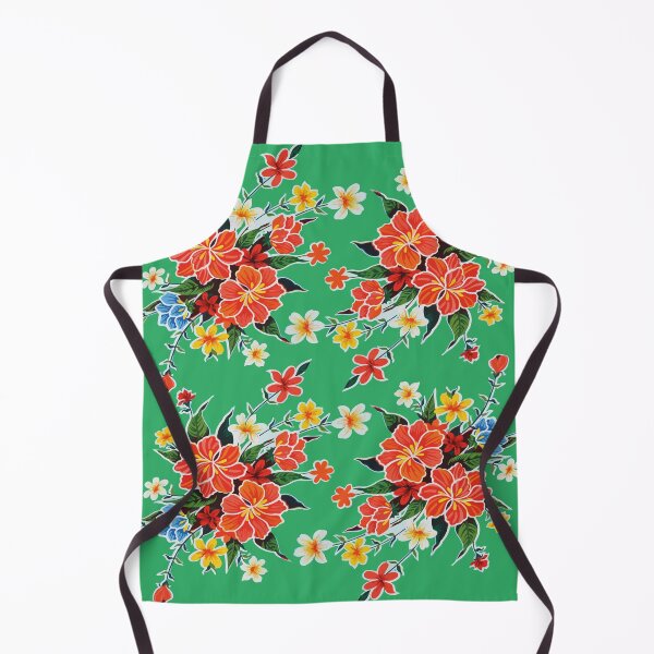 Item preview, Hibiscus flower mexican bouquet green oilcloth rosa mexicano tablecloth designed and sold by T-Mex.