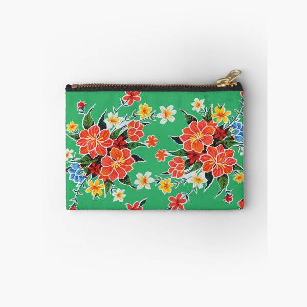 Item preview, Hibiscus flower mexican bouquet green oilcloth rosa mexicano tablecloth designed and sold by T-Mex.