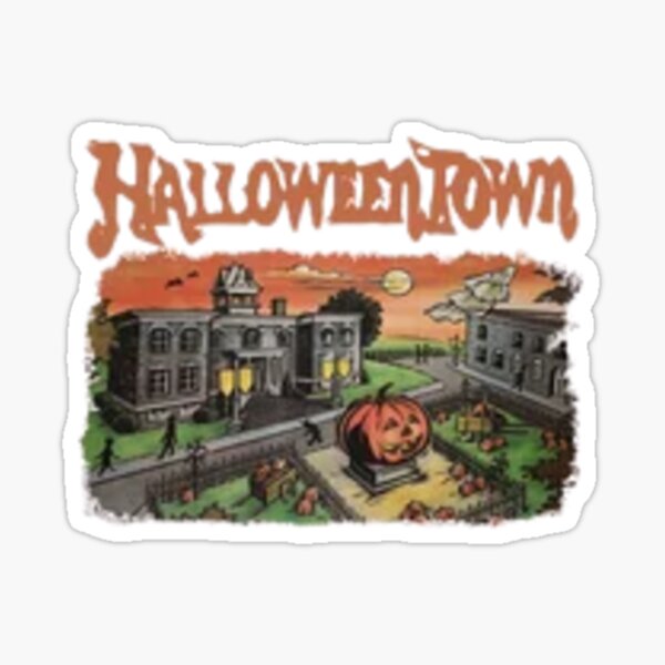 "HalloweenTown" Sticker for Sale by neanastasy Redbubble