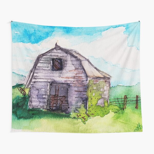 A Perfect Day-Watercolor Ink Wash Tapestry